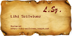 Lihi Szilviusz névjegykártya